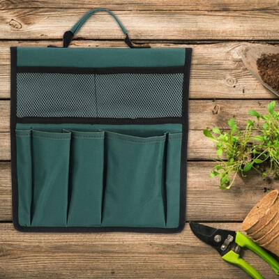 

Greensen Multifunction Dark Green Portable Garden Tool Pouch Outdoor Pockets Storage Bag