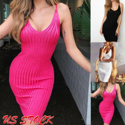 

US Sexy-Women-Sleeveless-Bandage-Bodycon-Evening-Party-Cocktail-Club-Mini-Dress
