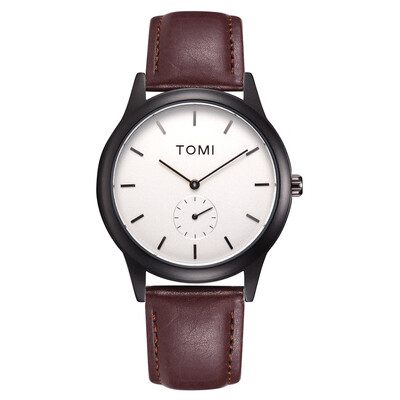 

TOMI brand single eye belt watch high-end business quartz watch