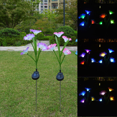 

〖Follure〗Solar Power Flower LED Light Outdoor Garden Yard Lawn Landscape Lamp 2pcs