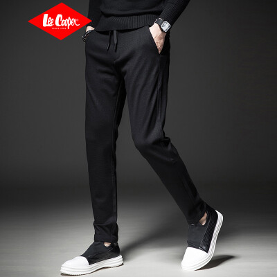 

Lee Cooper Casual Pants Men 2018 Autumn New Korean Slim Trend Pants LEEN3LG302 Black 33 yards