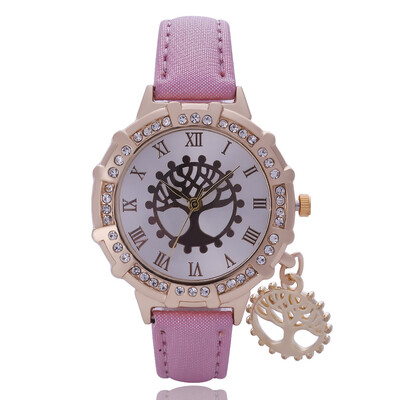 

Life tree pendant belt watch female models Roman scale