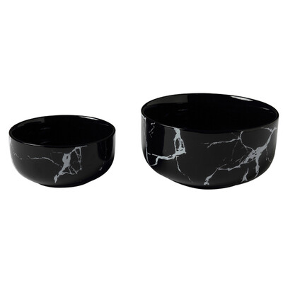 

1PC Marbling Pattern European Style Large Capacity Bowl