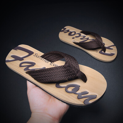 

Flip-flops summer new Korean version of the trend personality mens beach male drag sandals&slippers students folder toe slippers