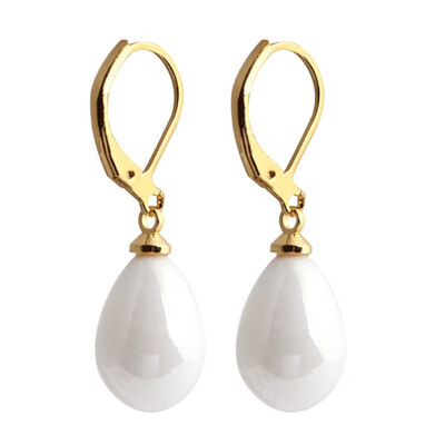 

1Pair Fashion Women Natural Shell Pearl Dangle Earrings Elegant Party Or Wedding Earring