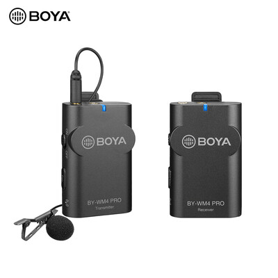 

BOYA BY-WM4 Pro K1 Portable 24G Wireless Microphone SystemOne Transmitters One Receiver with Hard Case for DSLR Camera Camcor