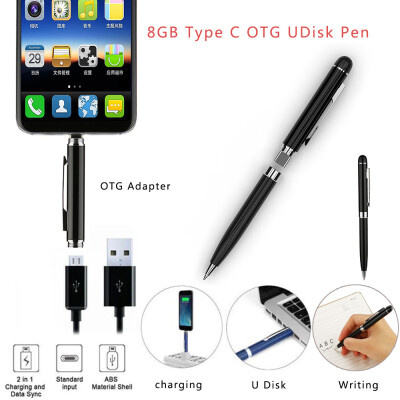 

〖Follure〗8GB OTG USB Type-C Flash Drive U Disk iPen Office Business Black Ballpoint Pen