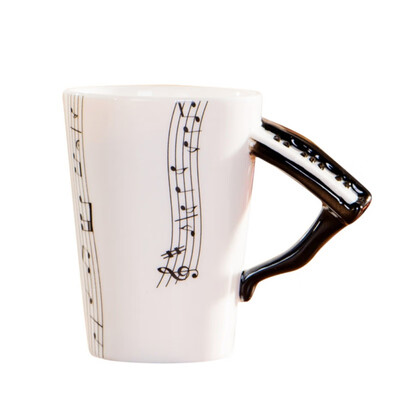 

Mugs Creative Guitar Shape Coffee Mug Personality Notes Porcelain Cup Colorful Package Home Office Essential Mugs