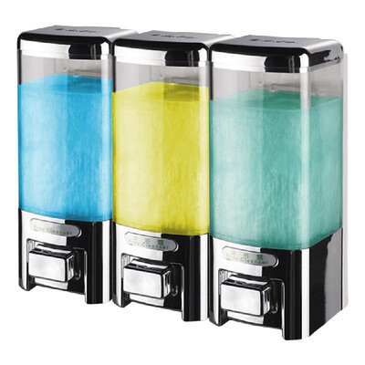 

SVAVO Manual Soap Dispenser Wall Mounted Dish Liquid Lotion Gel Shampoo Chamber Dispenser for Bathroom Kitchen