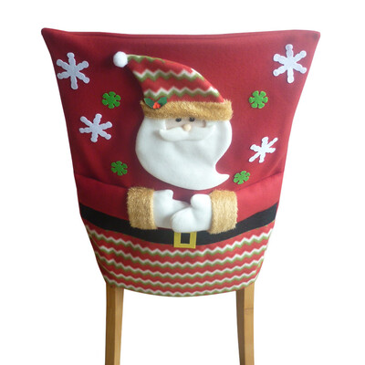 

Toponeto Christmas Embroidered Words Chair Back Cover For Christmas Kitchen Dinner Decor