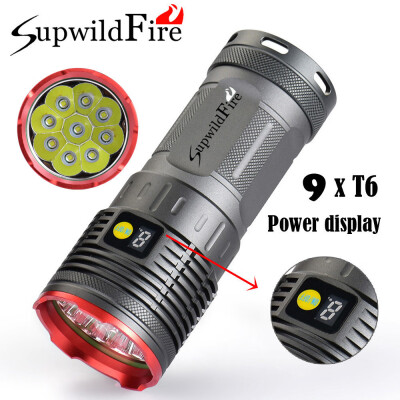 

Saidsome Supwildfire 25000LM 9 x XM- T6 LED Power & Mode Digital Display Flashlight flashlight lamp