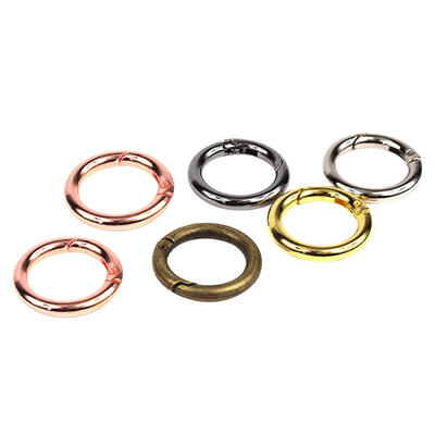 

6pcs Zinc Alloy Spring O-Ring Buckles Clips Climbing Carabiner Random Color