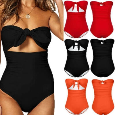 

Women One Piece Bikini Padded Push Up Bra Swimsuit Sling Monokini Summer Sexy Swimwear