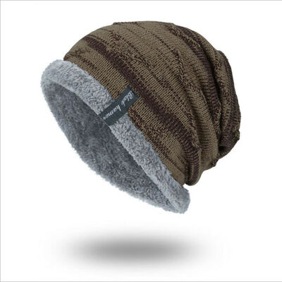 

Men Women Cable Knited Fleece Warm Winter Wool Slouchy Beanie Hat Cap Baggy