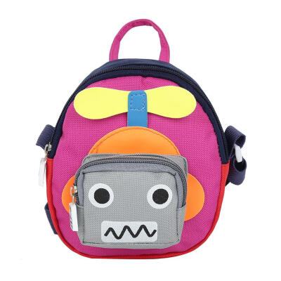 

Cute Canvas Kids Girls Cartoon Robot Shoulder Handbags Crossbody Small Bags