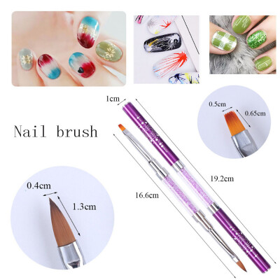 

〖Follure〗Crystal pen Gel Nail Art Brush Set Painting Moulding Pen Modeling Pro