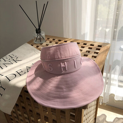 

Hat female summer Korean version of the net red outing big hat eaves ins fishermen hat sun hat empty top basin hat