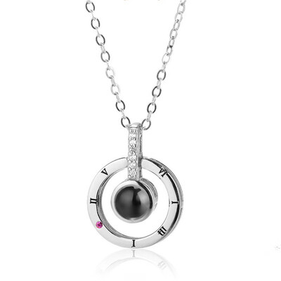 

New Style Personality Round Shape Exquisite Letter Necklace Carve Alloy Necklace Valentines Day Gifts