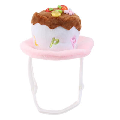 

Cute Dogs Velvet Fruit Cake Birthday Caps Puppy Cats Pets Party Costume Hat