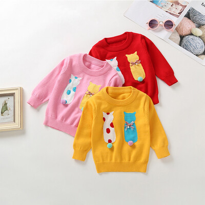 

Toddler Infant Baby Girls Honeybee Hair Ball Pullover Sweater Sweatshirt Tops