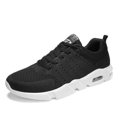 

Fashion sports shoes mens running shoes breathable cushion shock absorption travel mesh casual cloth shoes mens black tide shoes