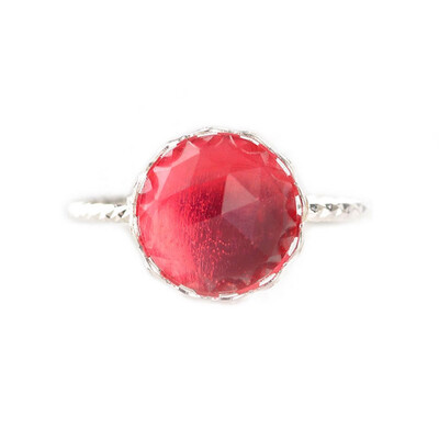 

RANDOM STYLE Tibetan Style Girl Womens Resin Imitation Stone Rings Faux Gemstones Party Ring Gift