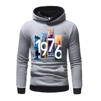 

Toponeto Mens Long Sleeve Hooded Solid Color Print Autumn Sweater Turtleneck Sweater