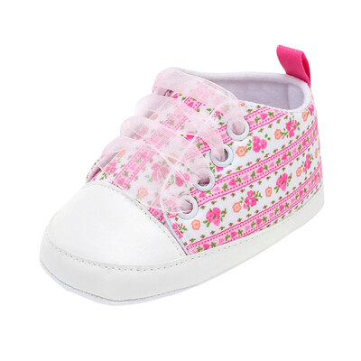 

Newborn Baby Toddler Girls Lace Floral Anti-slip Cute Soft Sole Casual Shoes
