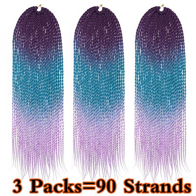 

3 Packs Befunny Senegalese Twist Crochet Hair Braids Small Havana Mambo Twist Crochet Braiding Hair Hairstyles For Women