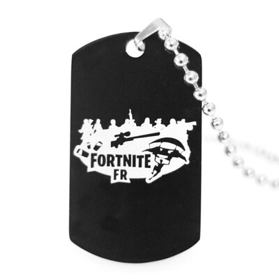 

For-Tnite Stainless Steel Necklace Cool Pendant Fans Favorite Gamer Gifts for Teen Adults
