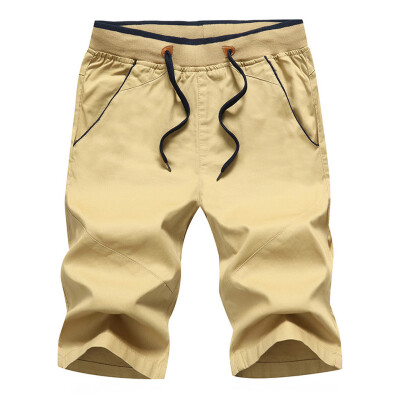 

Tailored Mens Summer Leisure Sports Five-cent Trousers Cotton Belted Beach Short Pants