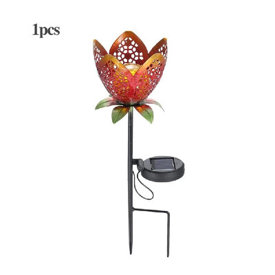 

Solar LED Flower Light Lawn Lantern Flame Lamp Water-resistant Outdoor Lights for Walkway Lawn Path Garden LED Landscape Lamps 2p