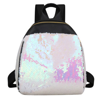 

Preppy Chic Women Sequins Backpack BlingBling Girls School Bag