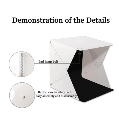 

200300400mm Mini Mini Photostudio Folding Lightbox Photography Studio Softbox LED Light Soft Box Camera Photo Background Box Lig