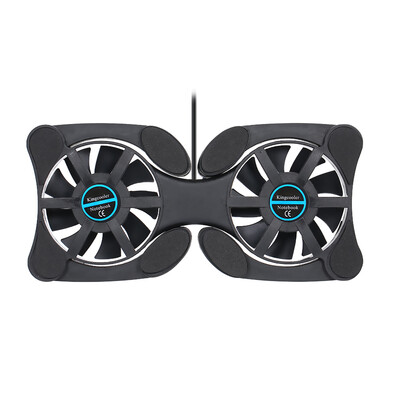 

Mini Portable Folding Foldable USB Dual Fan Cooler Cooling Pad for PC Laptop Notebook 7"15