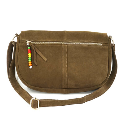 

Ladies Genuine Nubuck Leather Messenger Bags Fashion New Brand Design Hobos Real Suede Cow Womens Beads Shoulder Crossbody Bags