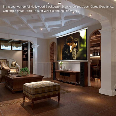 

120-Inch HD Projection Screen Manual Pull Down 120Inch Diagonal Aspect Ratio 43 Projection Screen