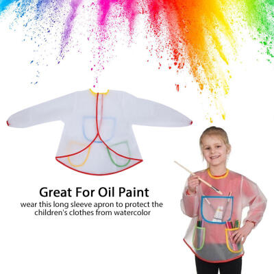 

Greensen Waterproof Long Sleeves Baby Feeding Bib Kids Art & Craft Painting Oil Prevention Apron