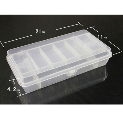 

Saidsome Plastic 2 Tray Compartments Fishing Lure Tackle Box Two-Sided Storage Case fishing bait fishing lure