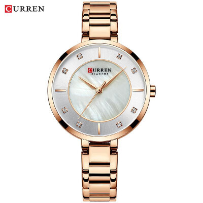 

CURREN 9051 Woman Quartz Watch Chronograph Fashion Casual Stainless Steel Band Female Wristwatch