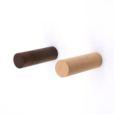 

wood wall hook Cylinder Column Wall Decoration Walnut Wood Hooks Solid Mounted Towel Hanger Bathroom Kitchen