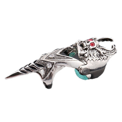 

2019 Hot Sale Fashion Gothic Punk Skull Joint Knight Finger Titanium Steel Ring Cheap Jewelry