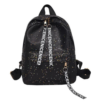 

Glitter Women Sequins PU Leather Backpacks Girls School Travel Shoulder Bag