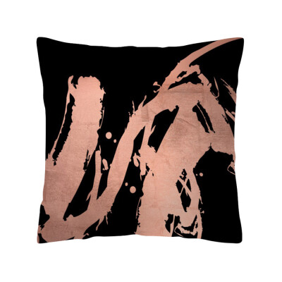 

〖Follure〗Rose Black Gold Cushion Cover Square Pillowcase Home Decoratio