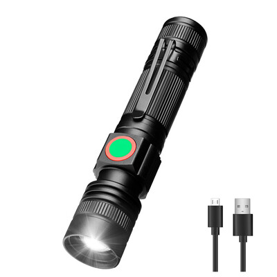 

Saidsome T6 LED USB Rechargeable Zoomable Flashlight Torch Super Bright Lamp Light For 18 flashlight lamp
