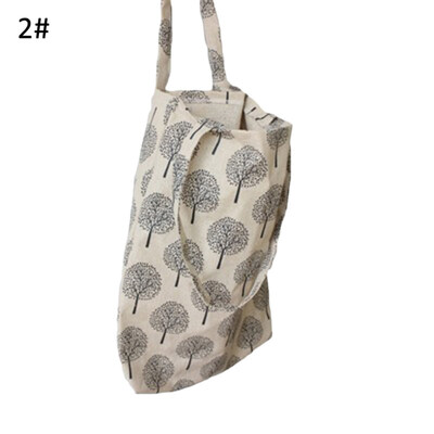 

Women Handmade Casual Cotton Linen Tree Stripe Large Capacity Tote Shoulder Bag