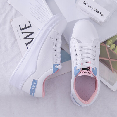 

Autumn leather small white shoes female 2019 summer new versatile foundation flat bottom breathable thick-soled natural gas increased white shoes