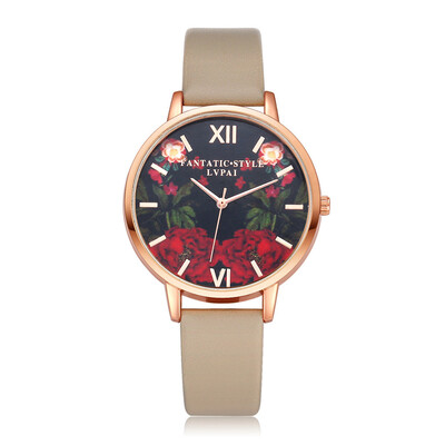 

Lvpai Brand New Rose Gold Roman Numerals Women Watches Brand Luxury Round Fashion Popular Wristwatch Female Quartz Watch 233