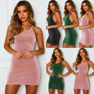 

Mini Sleeveless Stretchy Bodycon Women Sexy Dress MIni Hip Dresses Backless US