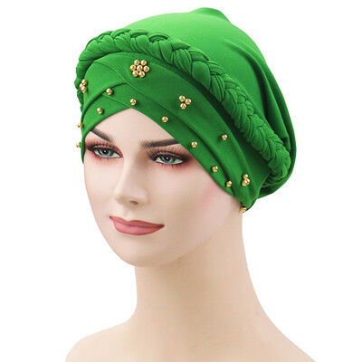 

Tailored Women Braid Indian Hat Muslim Stretch Turban Hat Chemo Cap Head Scarf Wrap Hots